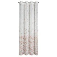 Zasłona Sonia 140X250 cm biała etamina kwiatowa przelotki