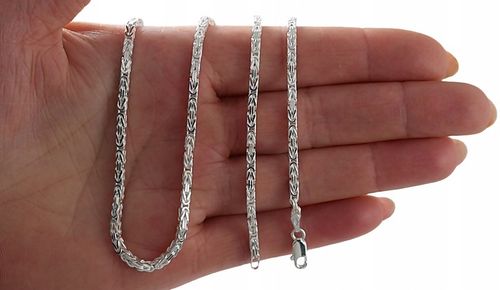 Łańcuszek Srebrny Splot Królewski 3,00 mm Pełny Diamentowany Grawer Gratis na Arena.pl