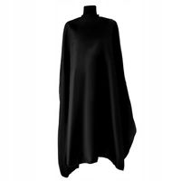 Peleryna fryzjerska barberska DUŻA DŁUGA na napy CZARNA wodoodporna CIĘCIA