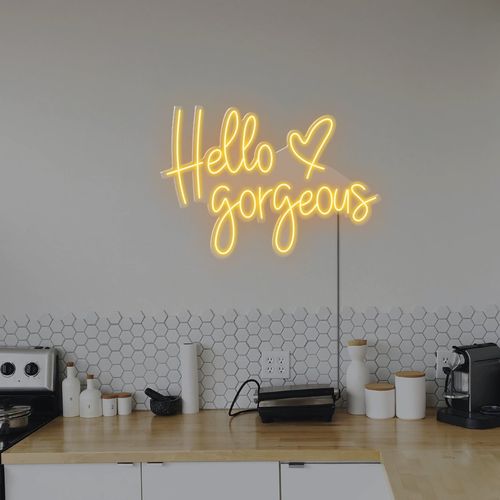 Napis LED Hello Gorgeous na Arena.pl