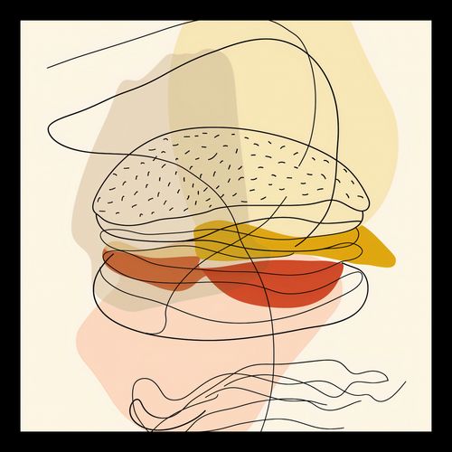 Plakat 20x20cm Cieniutki Burger na Arena.pl