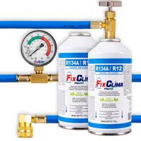 ZESTAW DO NAPEŁNIANIA KLIMATYZACJI 2x GAZ CZYNNIK CHŁODNICZY AUT R134A FIX