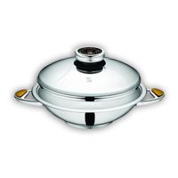 Naczynie WOK 2,4 l, średnica 24 cm z pokrywą, 2 uchwyty Zepter + Prezent
