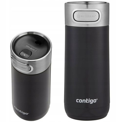 KUBEK TERMICZNY CONTIGO LUXE 360 ml na KAWĘ HERBATĘ NAPOJE CZARNY na Arena.pl