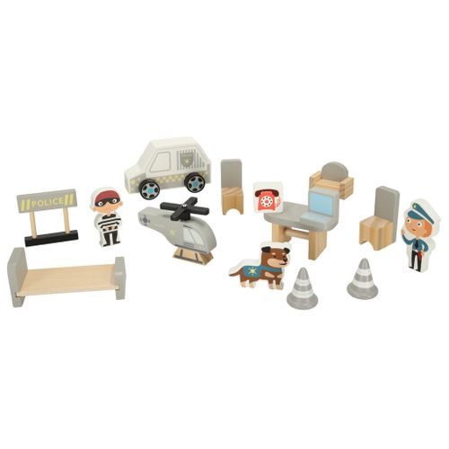 Komisariat policji drewniany tor + radiowóz helikopter parking na Arena.pl