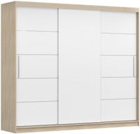 Szafa przesuwna ALBA II 250x61 SONOMA/BIAŁY półki pojemna PRODUCENT
