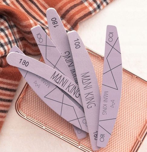 Pilnik do Paznokci 100 180 Półksiężyc Łódka Dwustronny Mani King 100szt na Arena.pl