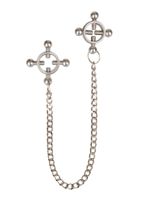 4 point nipple press w chain black