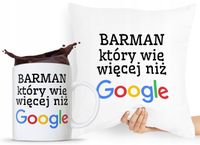 Zestaw Poduszka + Kubek Prezent Dla Barmana Z Nadrukiem Ze Zdjęciem