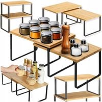 Zestaw 2 szt półek na przyprawy kubki talerze do kuchni łazienki na