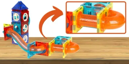 KLOCKI MAGNETYCZNE KONSTRUKCYJNE ŚWIECĄCY TOR 75el na Arena.pl