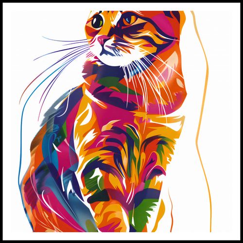 Plakat 80x80cm Nasycony Kot na Arena.pl