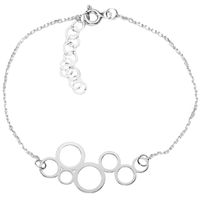 Bransoletka Celebrytka Bąbelki Koła 20 cm Srebro 925