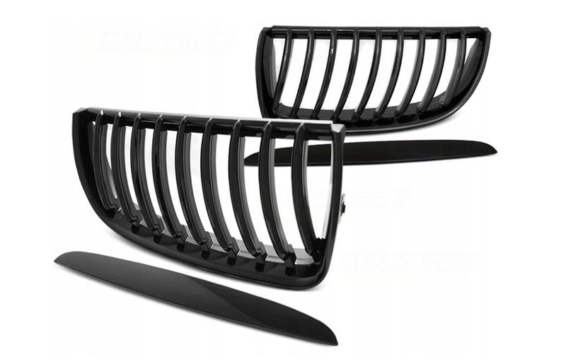 GRILL NERKI BMW E90/E91 05-08 BLACK POŁYSK zdjęcie 1