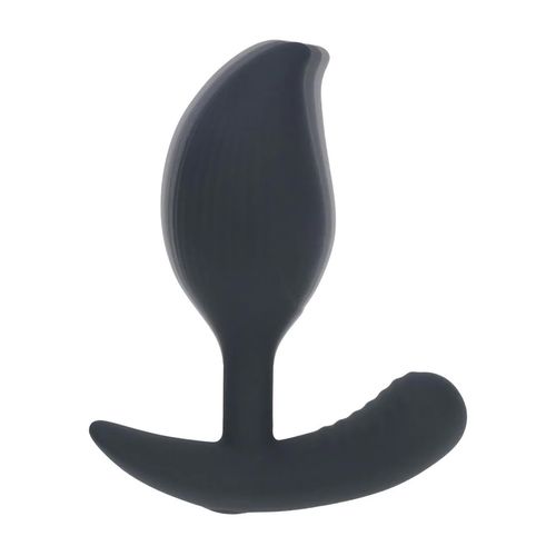 Remote Control Vibrating Liquid Silicone Anal Plug - Black na Arena.pl