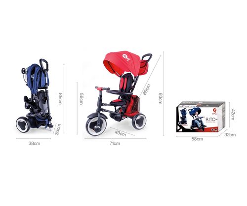 Qplay Rowerek Trójkołowy Rito Plus Red na Arena.pl