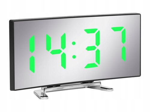 ZEGAR CYFROWY ZEGAREK ELEKTRONICZNY STOJĄCY TERMOMETR GODZINA BUDZIK LCD na Arena.pl