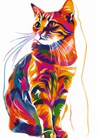 Plakat 59,4x84,1cm Nasycony Kot