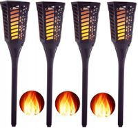 4 SZT POCHODNIA LAMPA SOLARNA ogród efekt płomień