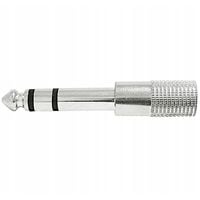 Adapter przejśćie JACK duży 6.3 mm na 3.5 STEREO srebrny redukcja