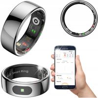 IMIKI Smart ring Inteligentny Pierścień Rozmiar 12 Srebrny Tętno Kroki Sen