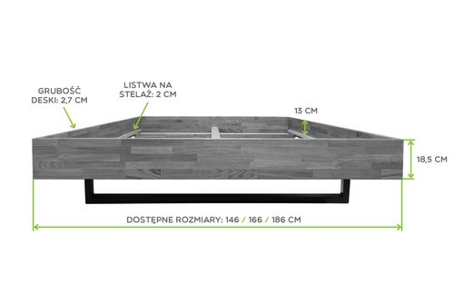 Łóżko dębowe FADO 120x200 na Arena.pl