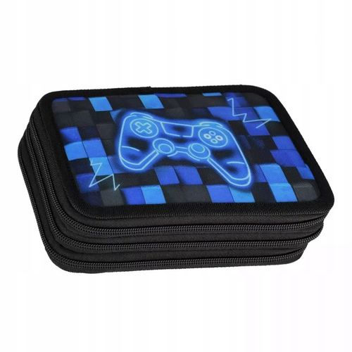 PIÓRNIK SZKOLNY TRZYKOMOROWY Z WYPOSAŻENIEM DLA CHŁOPCA PIXEL PAD GAME na Arena.pl