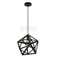 Retro LAMPA wisząca DENMARK 305534 IL MIO metalowa OPRAWA vintage zwis klatka czarna