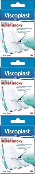 Plastry opatrunkowe Viscoplast Prestovis Plus 6cm x 1M do cięcia x 3 SZT zdjęcie 1