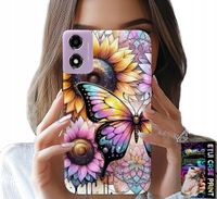 ETUI DO MOTOROLA MOTO E14 - SŁONECZNIK Z MOTYLKIEM, OBUDOWA + FOLIA