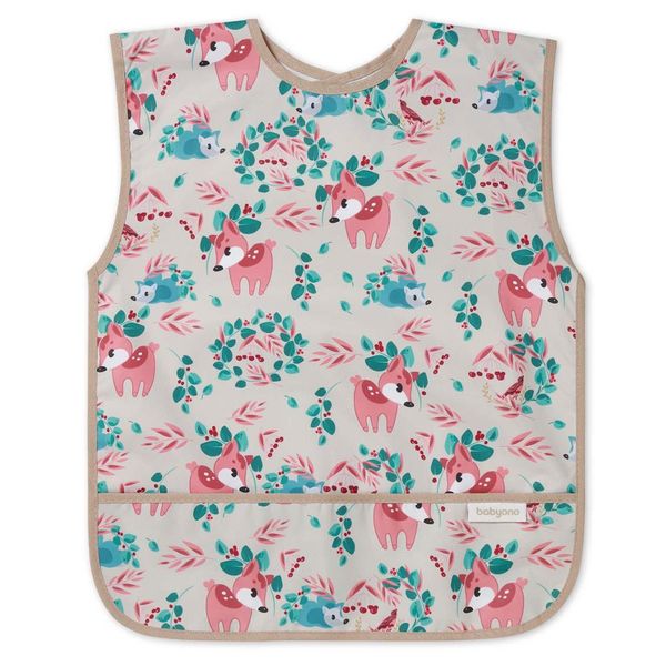 BABYONO ŚLINIAK WODOODPORNY FARTUSZEK DO KARMIENIA ZAPINANY NA RZEP zdjęcie 1