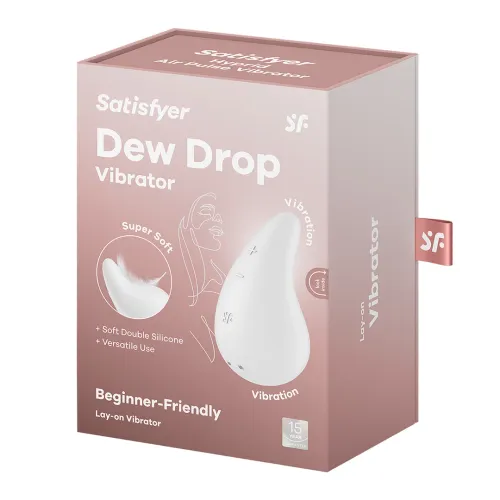 satisfyer dew drop - intymne urządzenie lay-on, 2 silniki, silikon na Arena.pl
