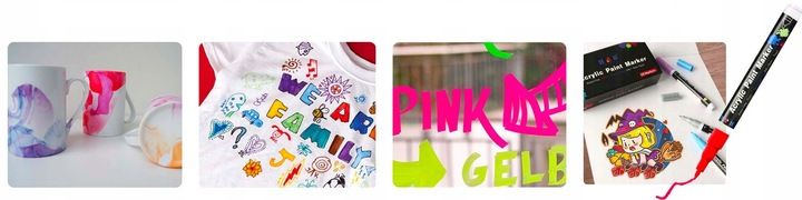 MARKERY AKRYLOWE PISAKI FLAMASTRY DO MALOWANIA KAMIENI UBRAŃ SZKŁA BUTÓW 18 zdjęcie 6