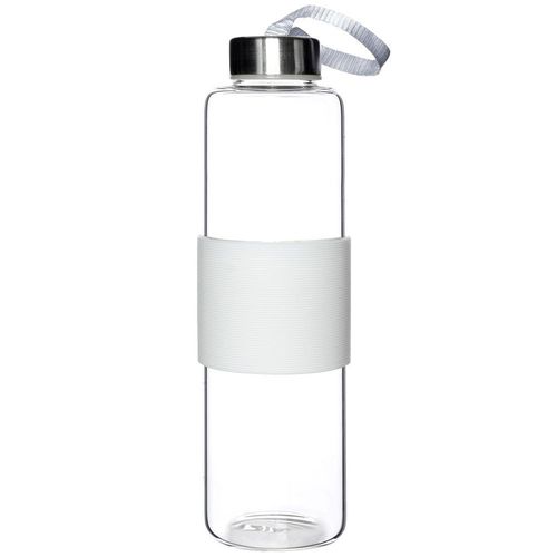 Butelka na wodę szklana biała 600 ml na Arena.pl