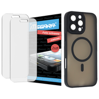 Folia do iPhone 16 Pro ochronna MATOWA + MagSafe ETUI czarne TPU