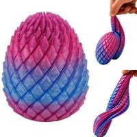 Smocze JAJO 3D druk ruchome sensoryczne figurka gadżet 7,5 cm B-3224