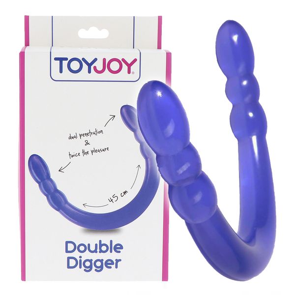 Podwójne dildo żelowe do stymulacji, dla par. zdjęcie 1