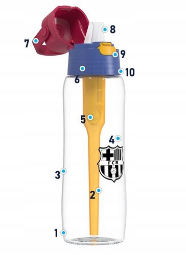 Dafi SOLID 0,7L FC Barcelona butelka filtrująca wodę + wkład + naklejki na Arena.pl