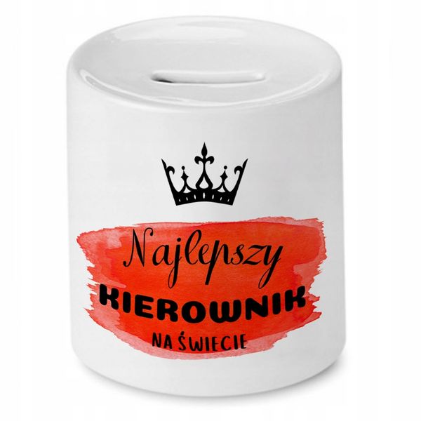Skarbonka Dla Kierownika Najlepszy Na Świecie Z Nadrukiem Ze Zdjęciem zdjęcie 1
