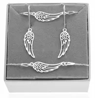 Komplet srebrny biżuterii skrzydło skrzydła skrzydełka Wings CELEBRYTKA 925