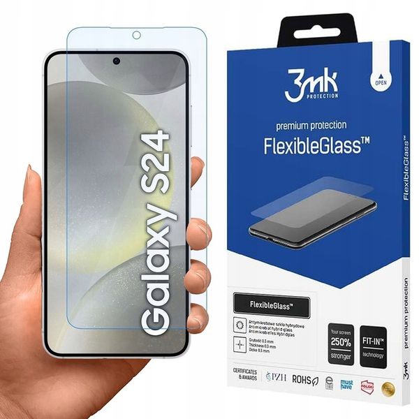 Szkło Hybrydowe do Samsung Galaxy S24 Folia Ochronna 7H FlexibleGlass 3MK zdjęcie 1