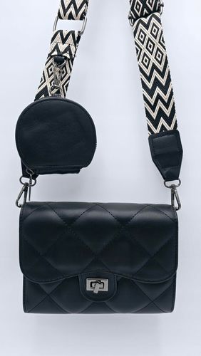 Victoria J. torebka listonoszka pikowana portfelik pasek BOHO czarny VJ-939 na Arena.pl