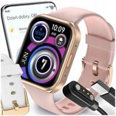 SMARTWATCH ZEGAREK DAMSKI ROZMOWY MENU POLSKIE WATCH SMART PULS SPORT SMS