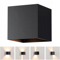 Kinkiet ogrodowy Interlook czarny zintegrowane źródło LED 6 W