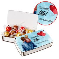 Prezent Na Dzień Ojca Ozdobne Pudełko Na Słodycze Z Życzeniami Dla Taty