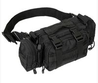 Torba biodrowa, nerka czarna z paskiem na ramię MFH