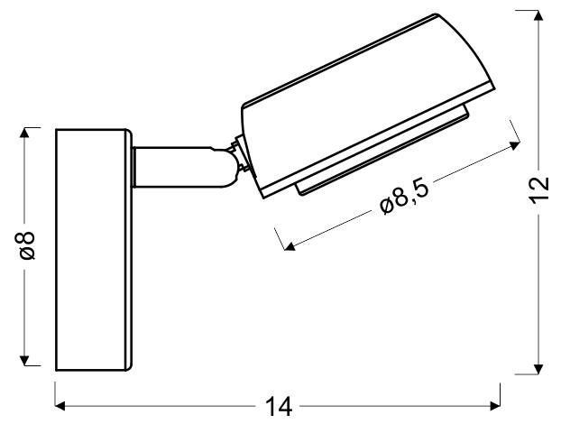 Mild kinkiet 1x6W LED szary 3000K zdjęcie 3