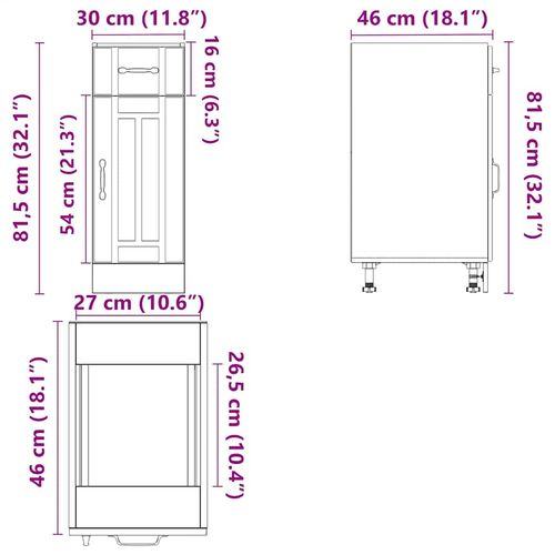 Szafka kuchenna dolna Lucca biała, materiał drewnopochodny na Arena.pl