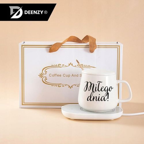 PODGRZEWACZ DO KUBKA KAWY HERBATY ZESTAW 5w1 Kubek z Podgrzewaczem + na Arena.pl