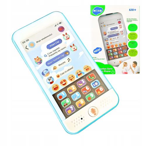 Hola Interaktywny telefon dla dzieci smartfon edukacyjny 100 dźwięków gra na Arena.pl